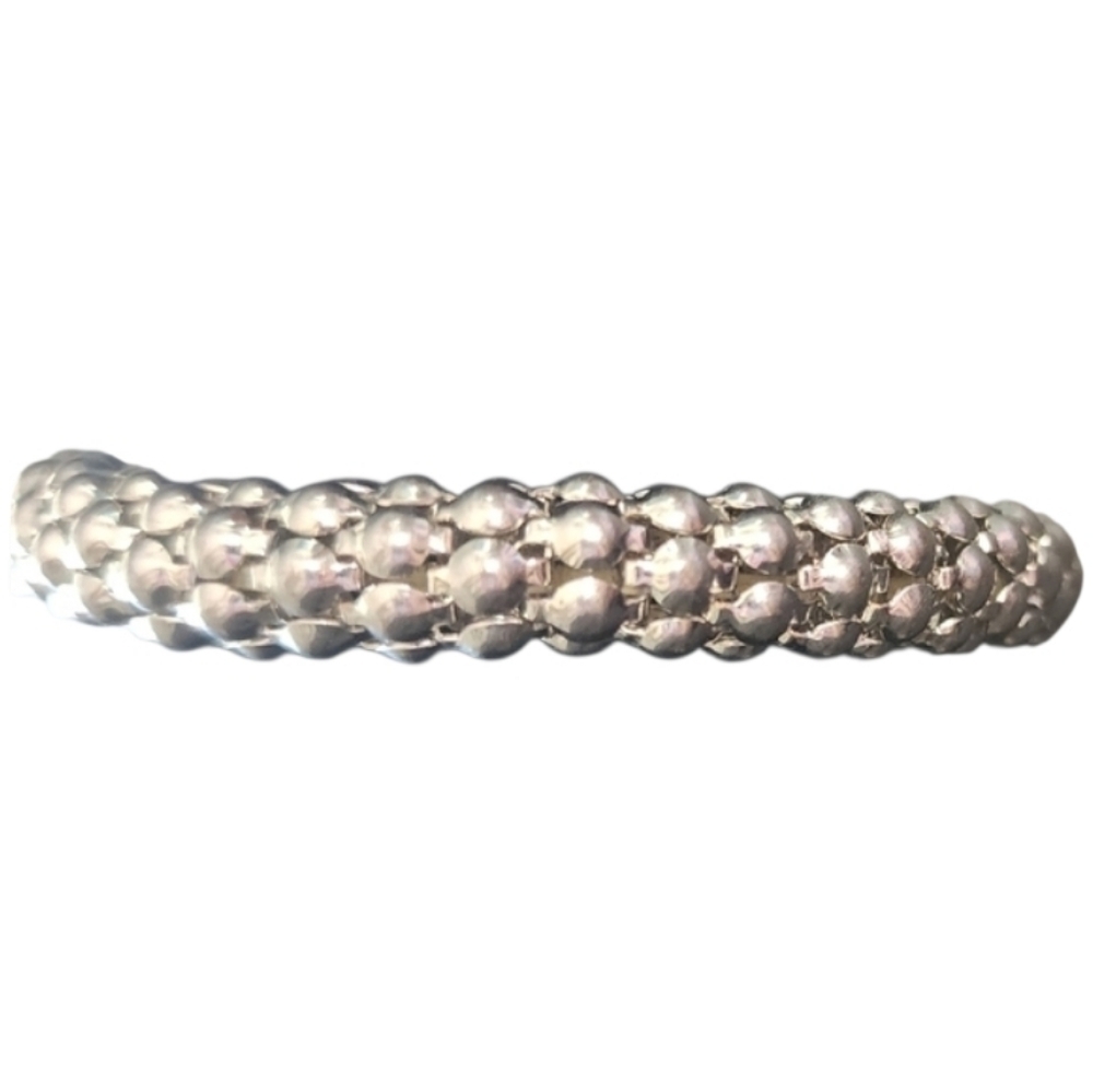 Elegant Silvertone Stretch Bracelet